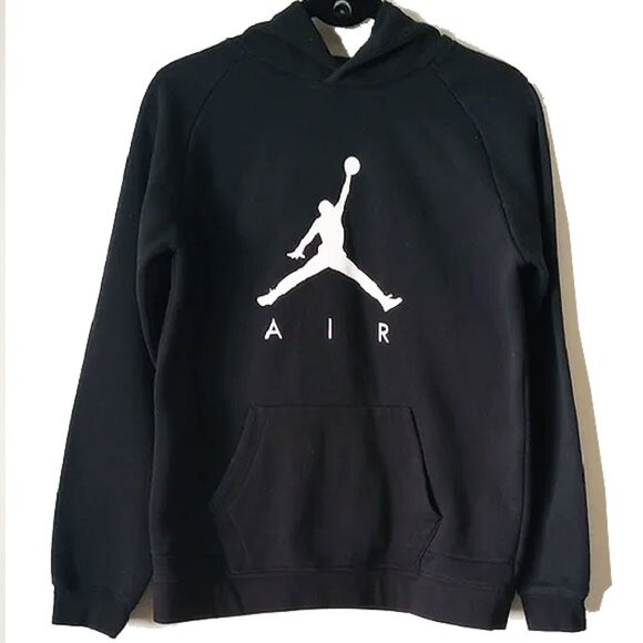 Nike Other - Nike Air Jumpman Logo Hoodie Pullover Sweatshirt Youth XL Black White